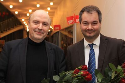 Stroedter und Collé begrüßen die Gäste